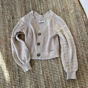 Abercrombie and Fitch Knit V-Neck Cardigan Sweater with Buttons